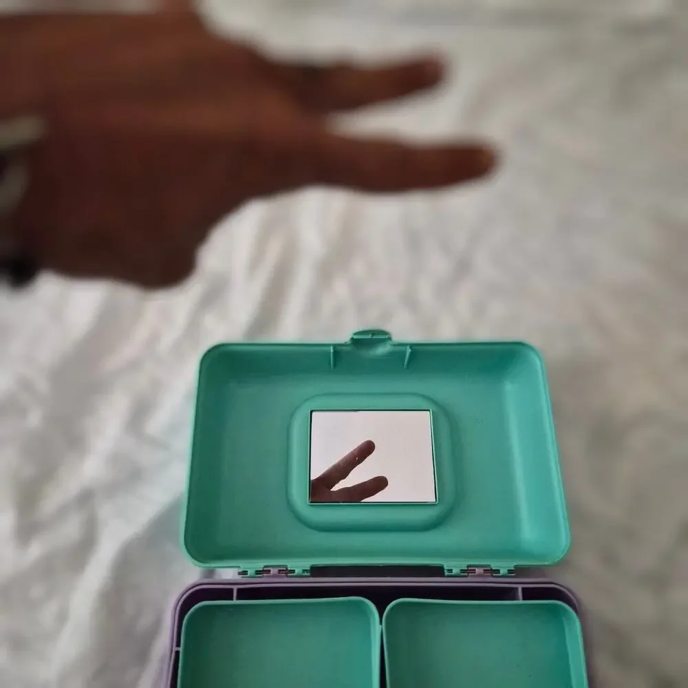 Vintage Caboodles Makeup Organizer Box Mint Green Lavender 80s 90s Y2K